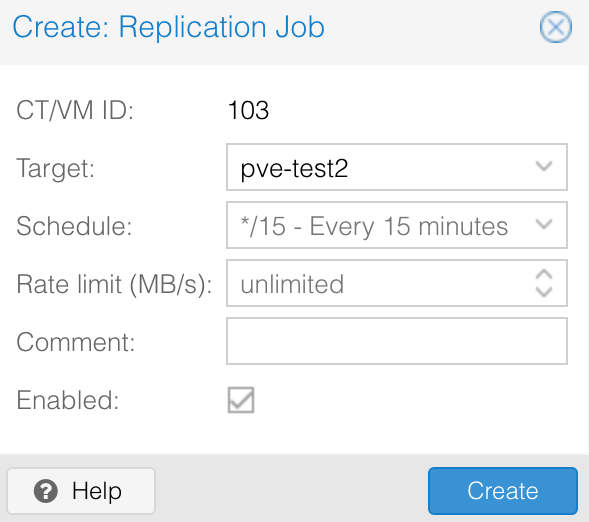 replication job creation image showing that these tasks must be removed before proceeding.