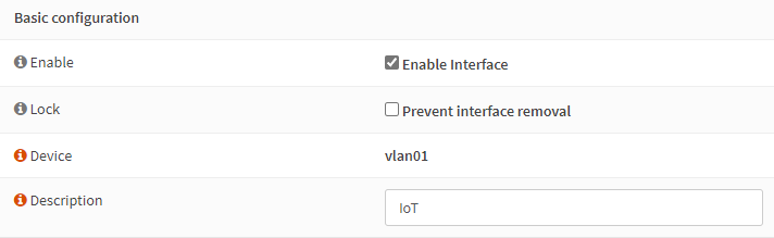 enabling vlan interface and changing the name.