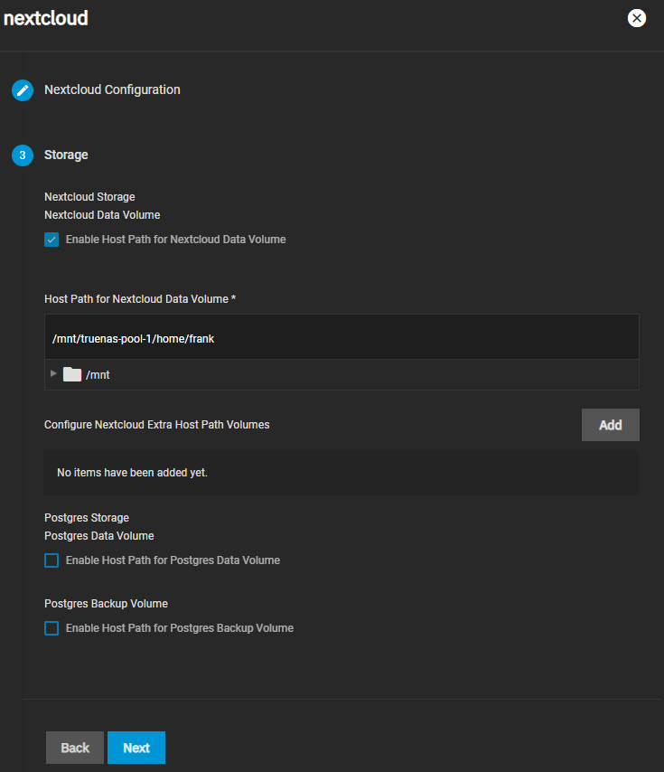 nextcloud mount location for data.