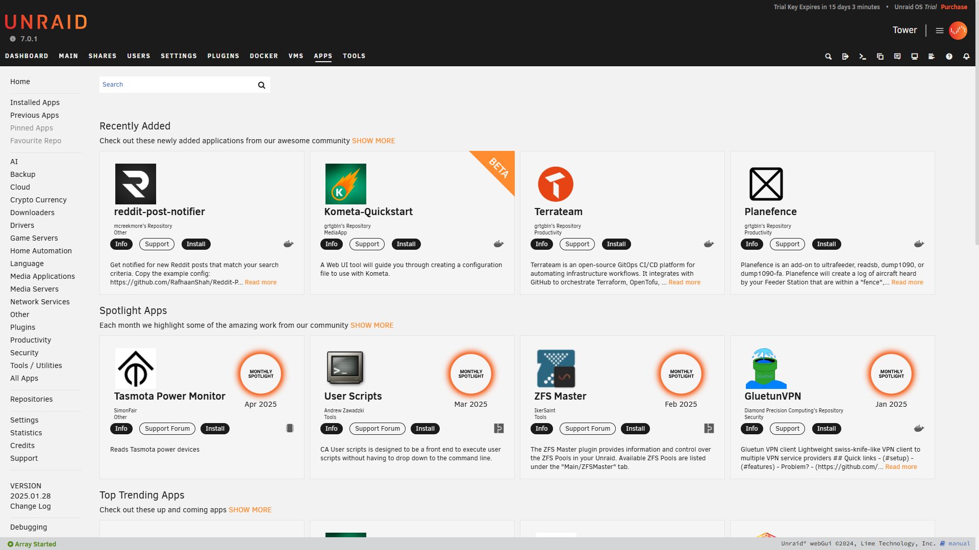 unraid applications