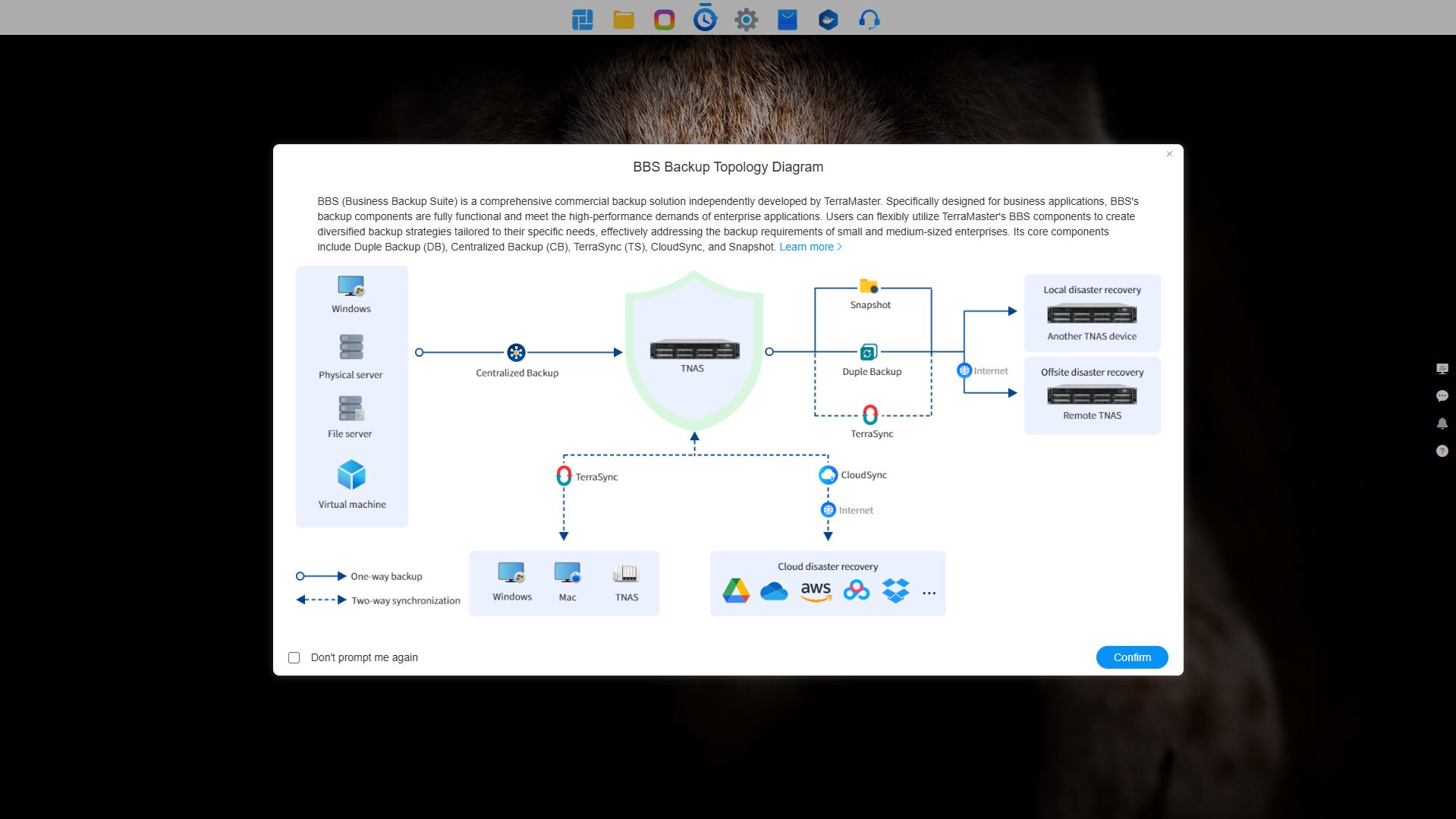 terramaster topology for backup tools