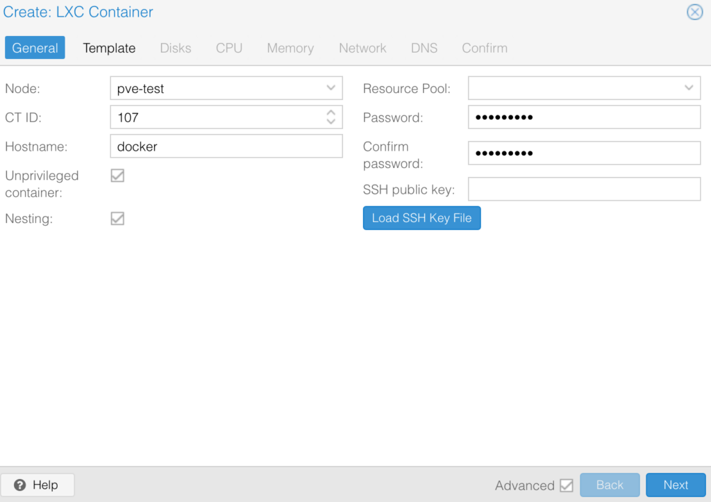 How to Set Up Docker Containers in Proxmox 4 lxc container creation for debian 11.