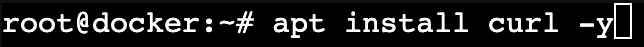 How to Set Up Docker Containers in Proxmox 14 install curl command.