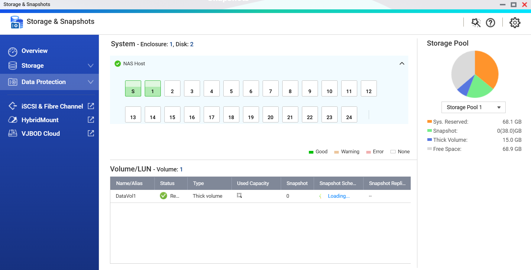 qnap storage section