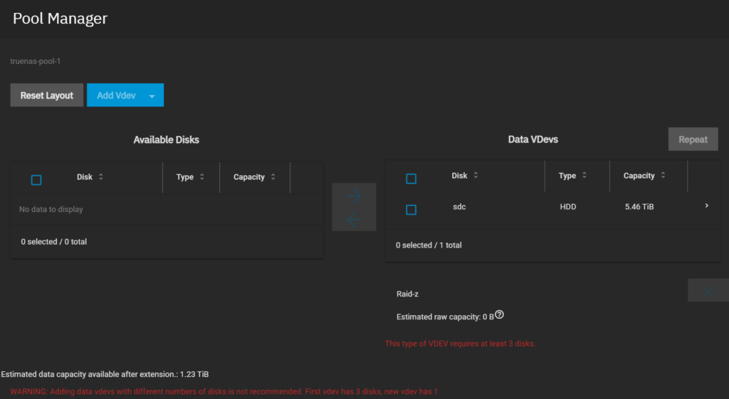 adding a single hard drive in truenas. How to Add a Disk to an Existing Pool in TrueNAS