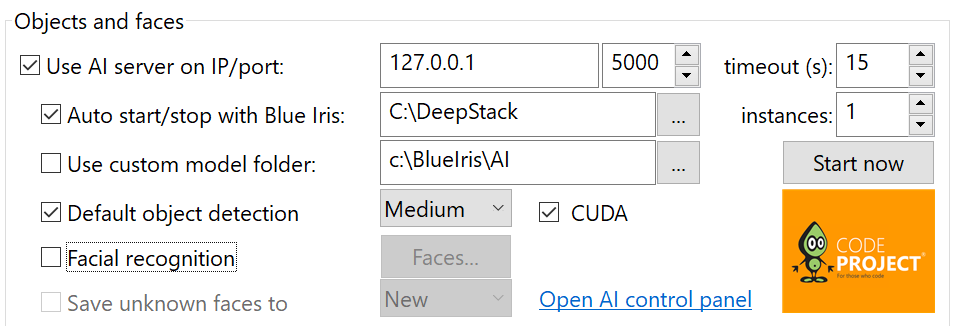 deepstack ai settings in blue iris. how to set up deepstack on blue iris