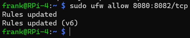 sudo ufw allow [PORT START]:[PORT END]/[TCP or UDP]