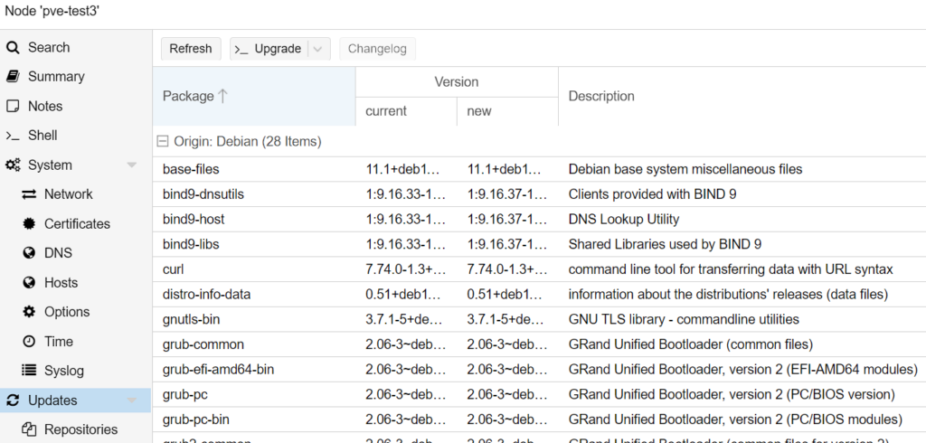 how to update proxmox ve