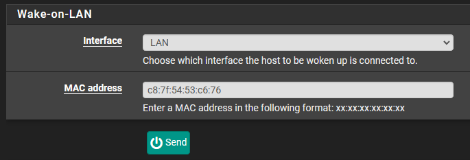 pfsense wake-on-lan utility.