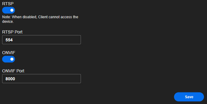 reolink rtsp/onvif settings.