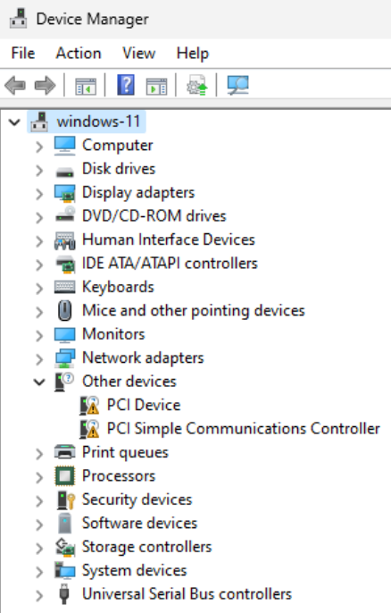 device manager in windows 11.