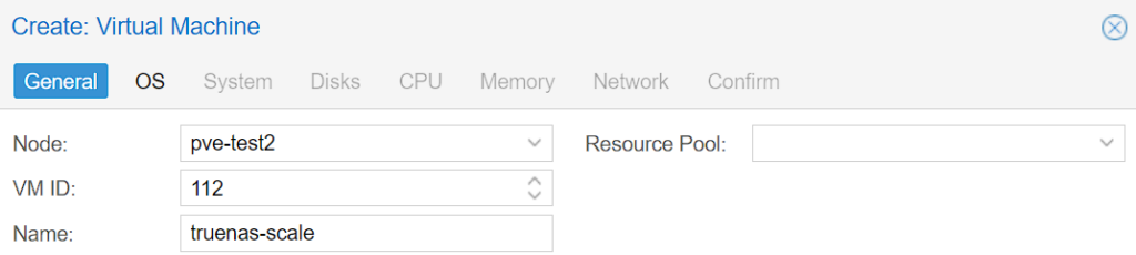 adding a name to a proxmox vm.