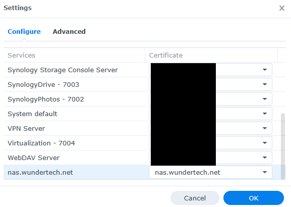 certificates selection in dsm.