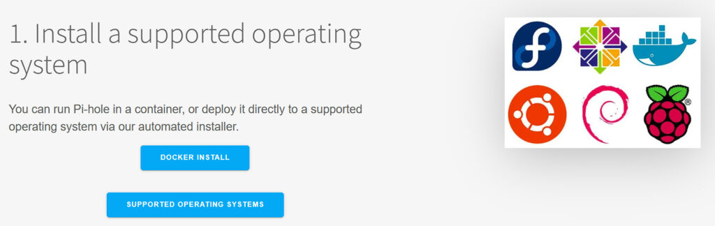 pi-hole install options.