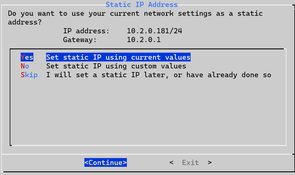 pi-hole static ip address setup.