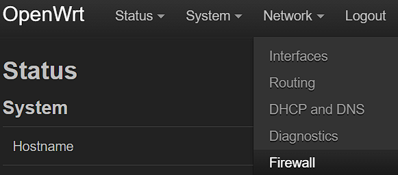 openwrt firewall section.