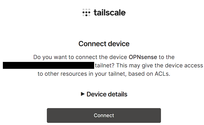 connecting tailscale to opnsense.