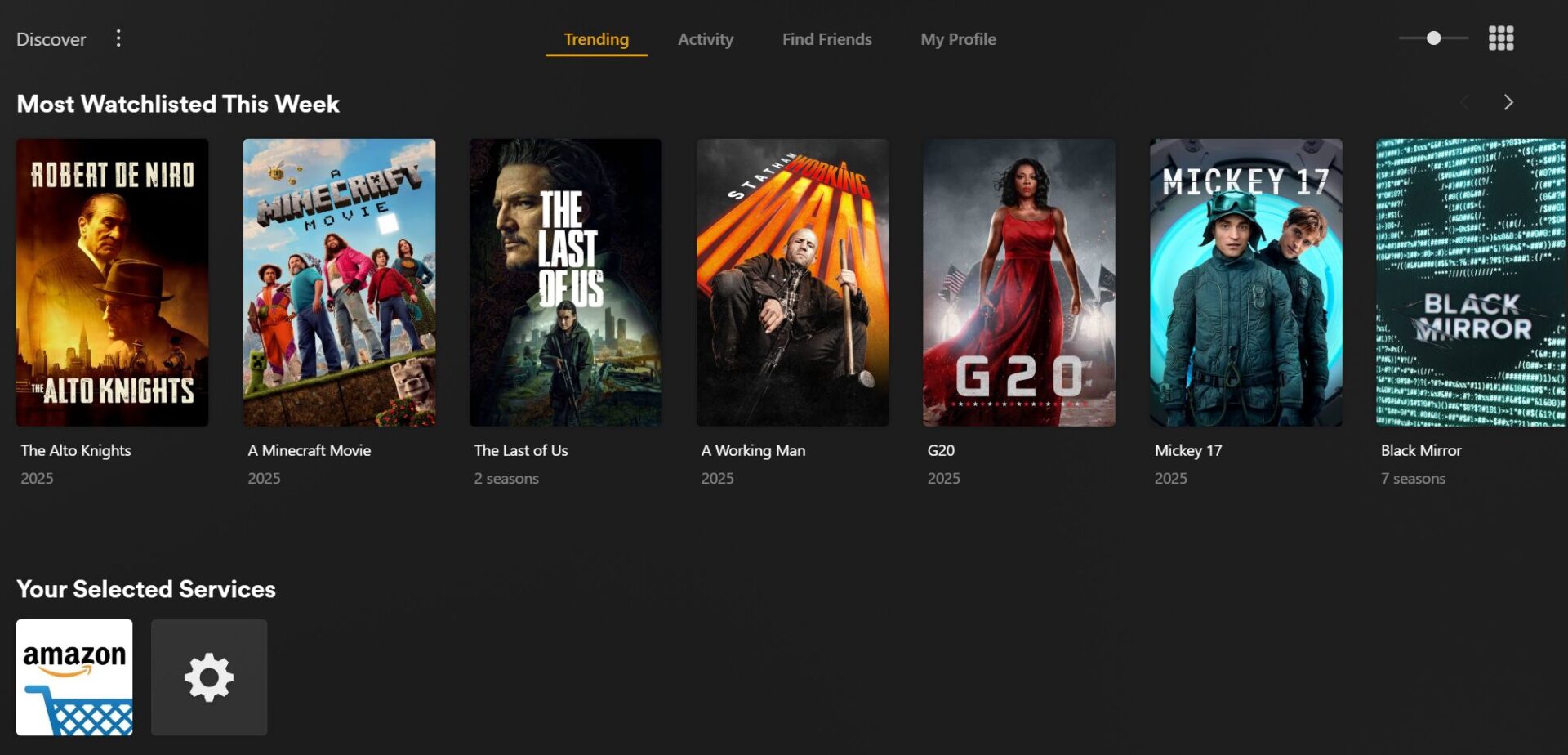 discover tab in plex.