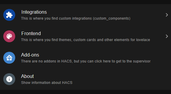 How to Install HACS on Home Assistant 34 HACS menu in Home Assistant.
