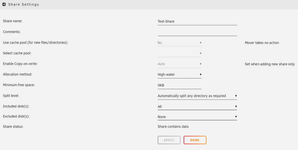 showing the delete button not existing in unraid.