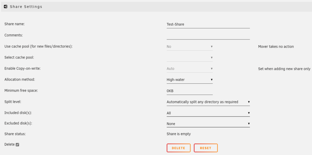 delete option in unraid web gui. How to Delete a Share in Unraid. 