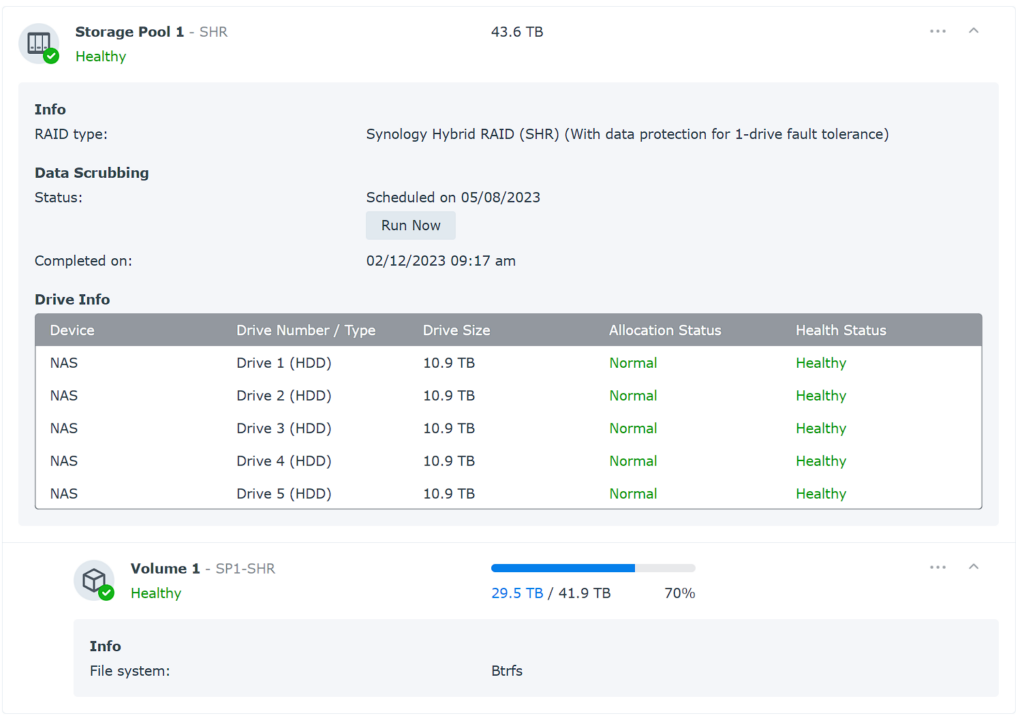 Btrfs setup on a Synology NAS - Btrfs vs. ZFS