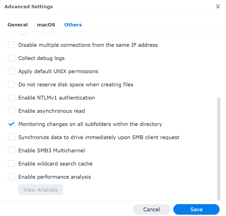 SMB multichannel on a Synology NAS