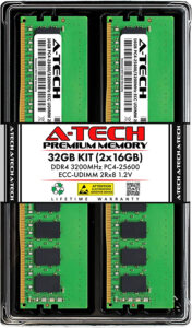 A-Tech DDR4 3200Mhz ECC Unbuffered Memory