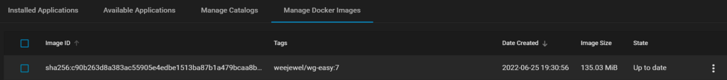 docker images.