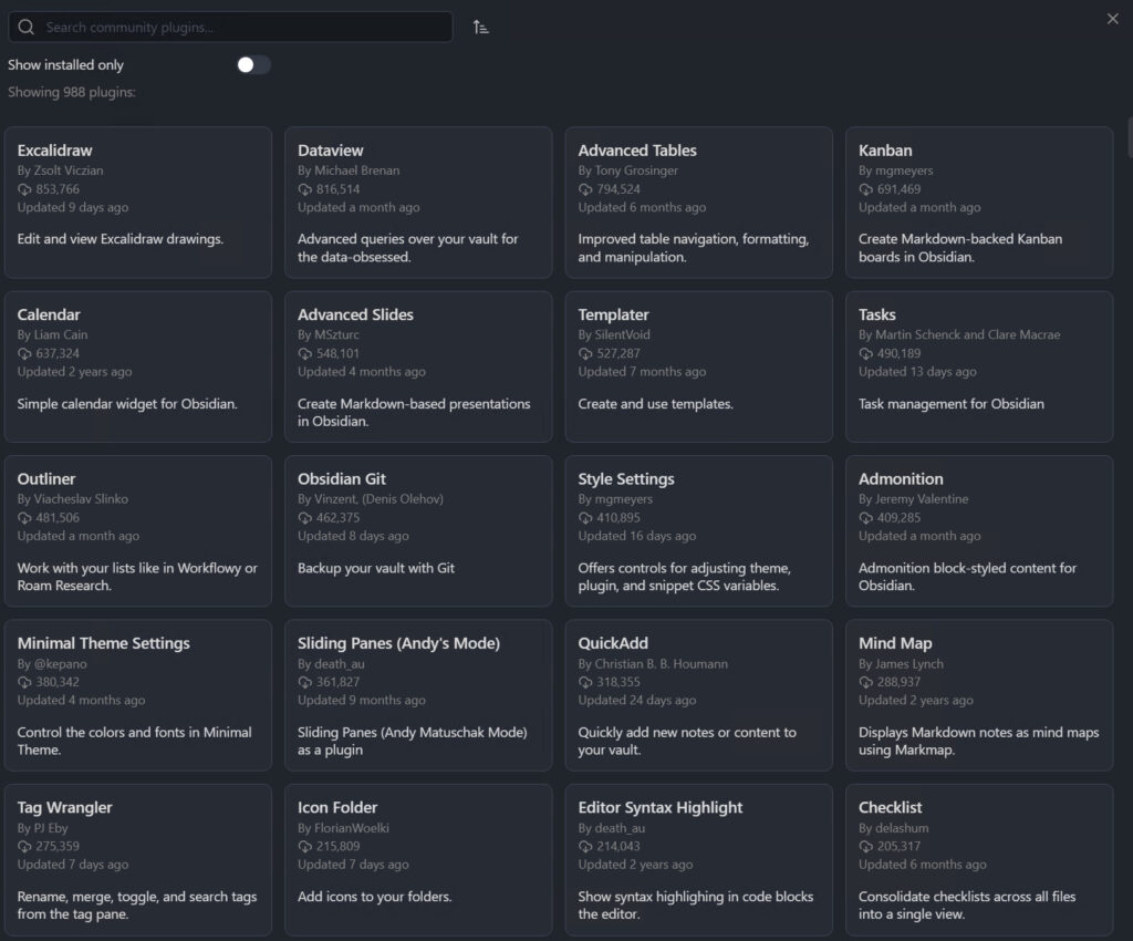 Notion vs. Obsidian: Best Note-Taking Tool? 11 plugins in obsidian.