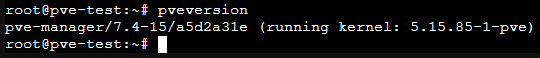 pveversion command.