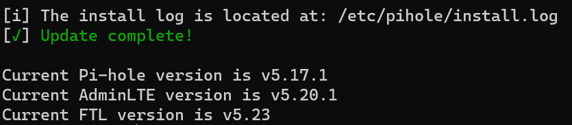 pihole updated!