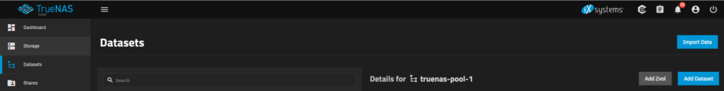 truenas datasets
