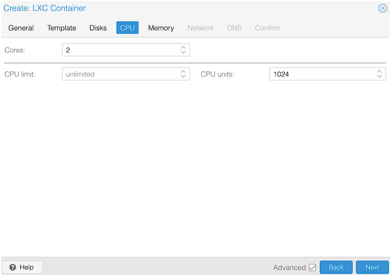 selecting CPU cores.