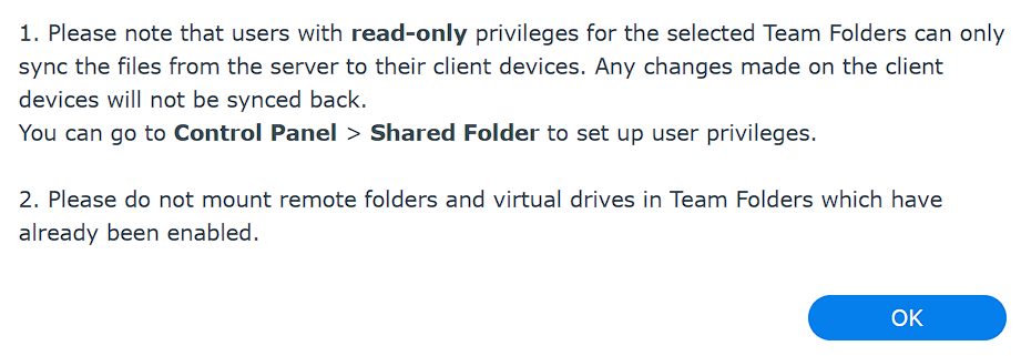 how synology drive handles permissions. in summary, users with read-only permissions can only sync files to their devices without changing them. edit permission must exist to edit the file.