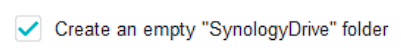 empty synology drive folder.