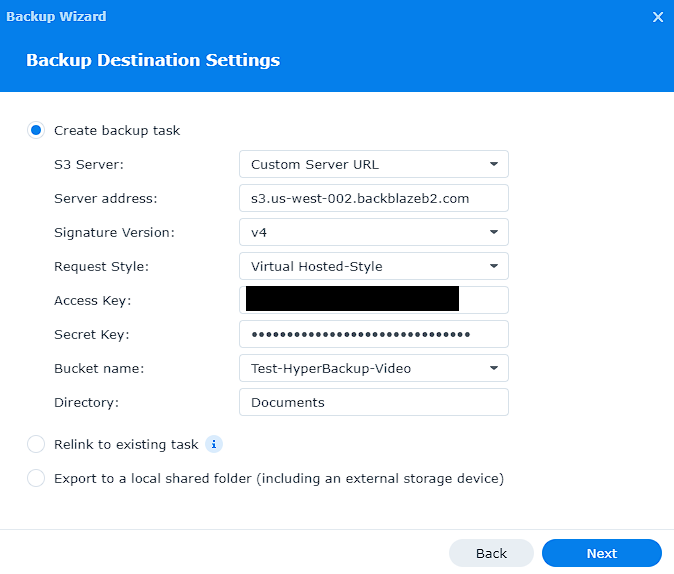 custom url settings added