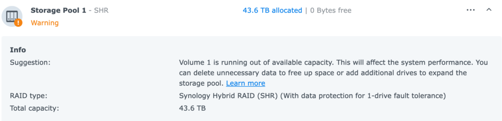 synology hybrid raid