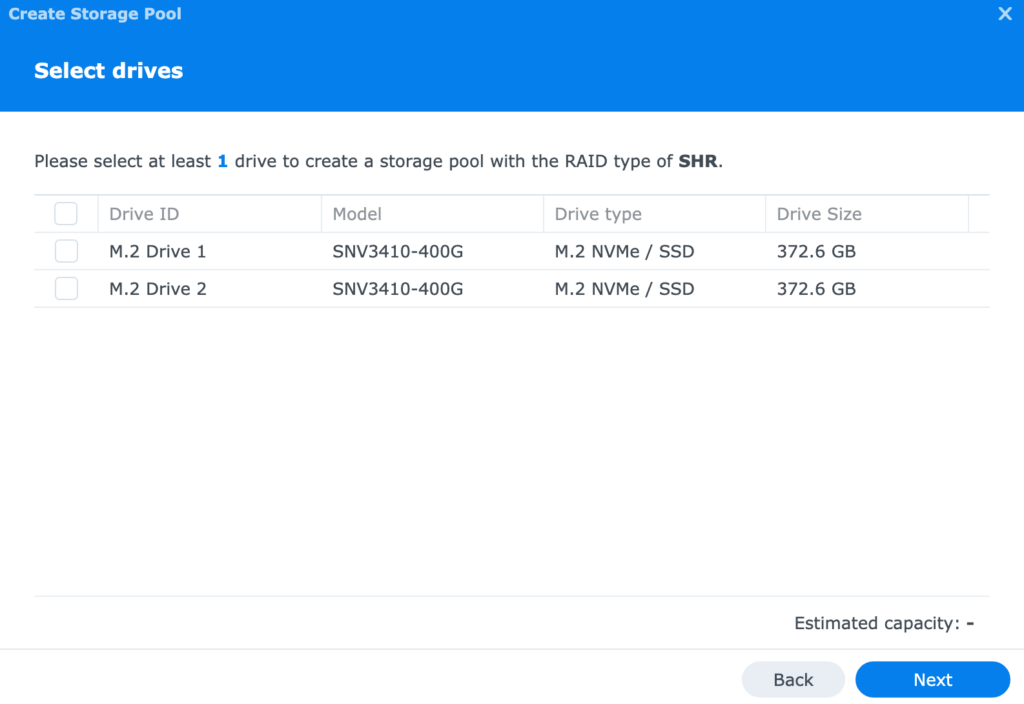 NVMe storage pool. 