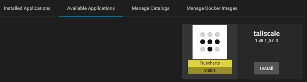 tailscale on truenas.