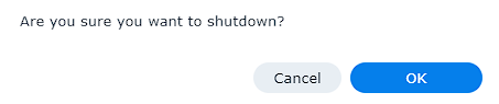 shutdown confirmation. 
