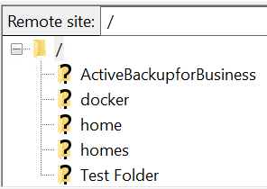 sftp example connection with filezilla.