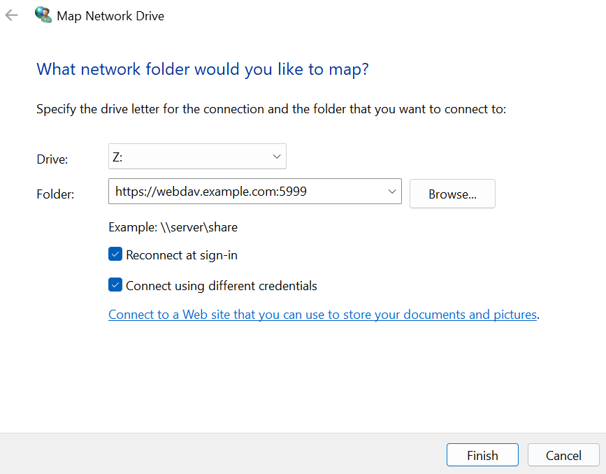 mapping a network drive.