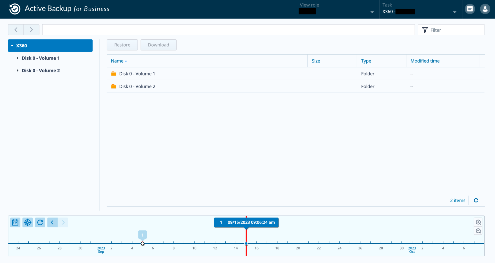 active backup for business portal.