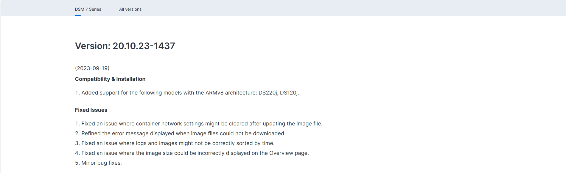 container manager support on the ds220j and ds120j