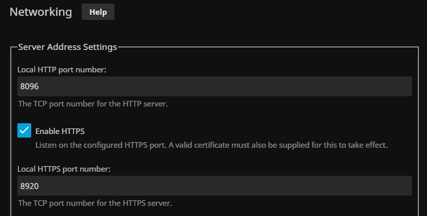 enabling https to access jellyfin remotely.