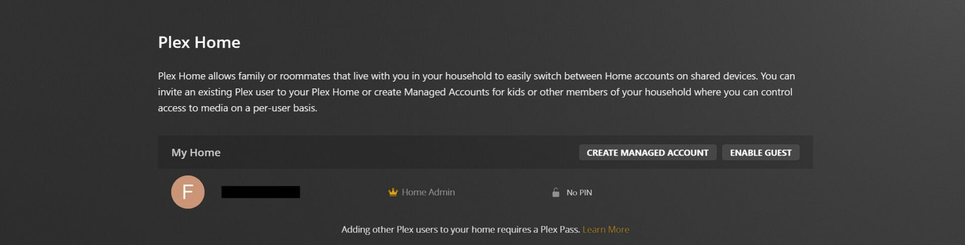 plex account access.