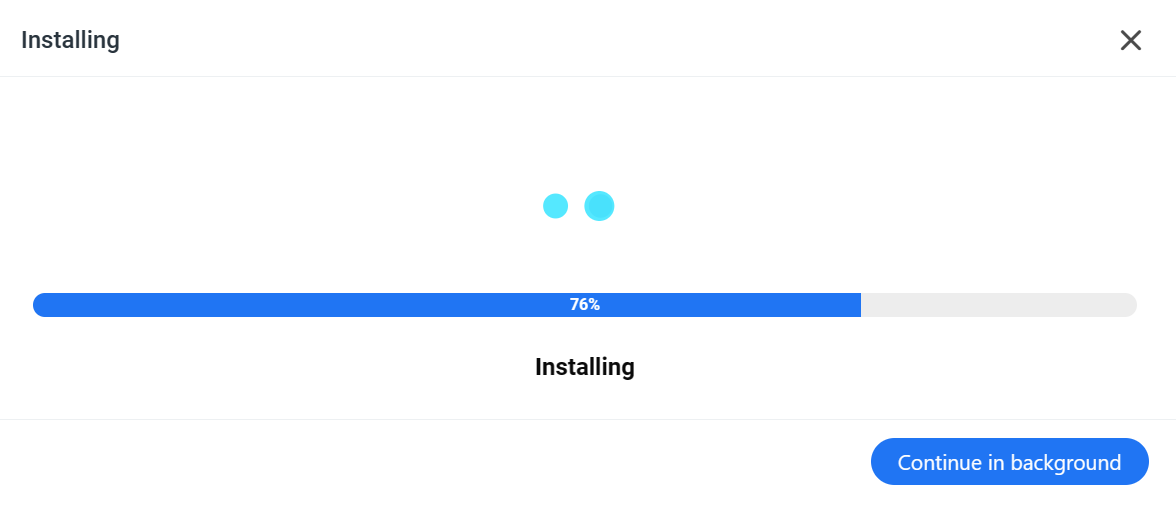 app installing.