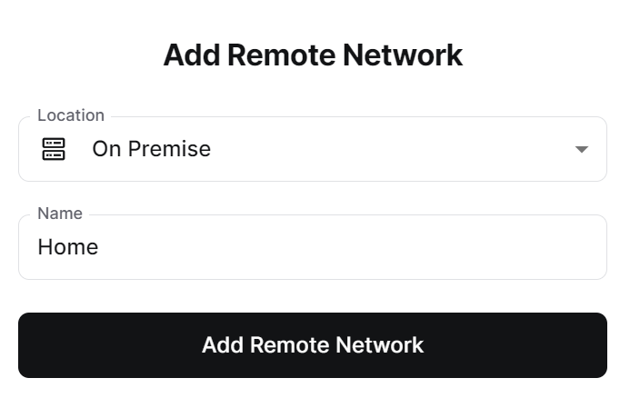 adding a new remote network.