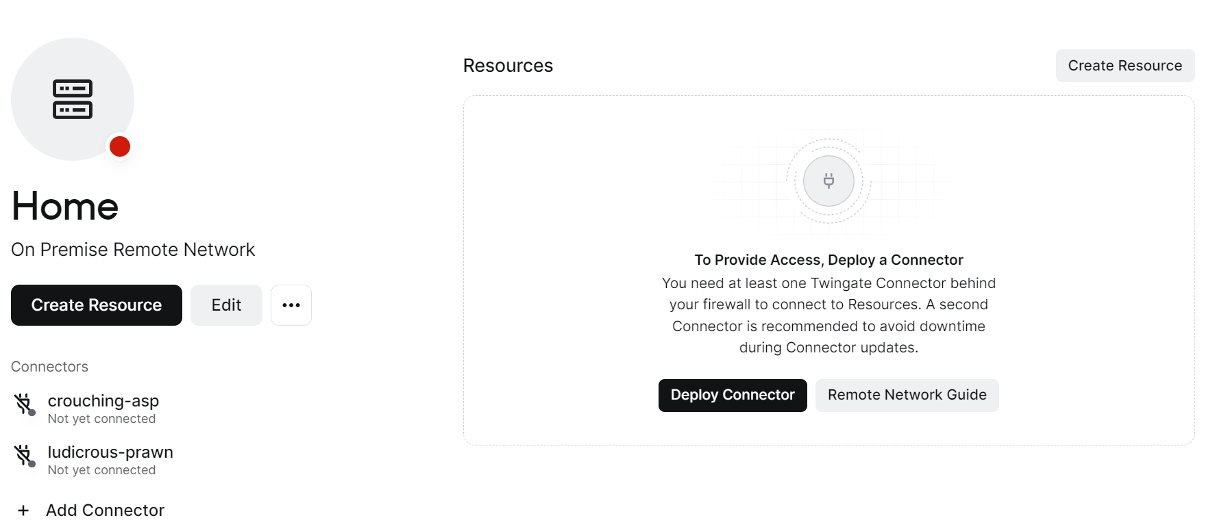 selecting deploy connector.